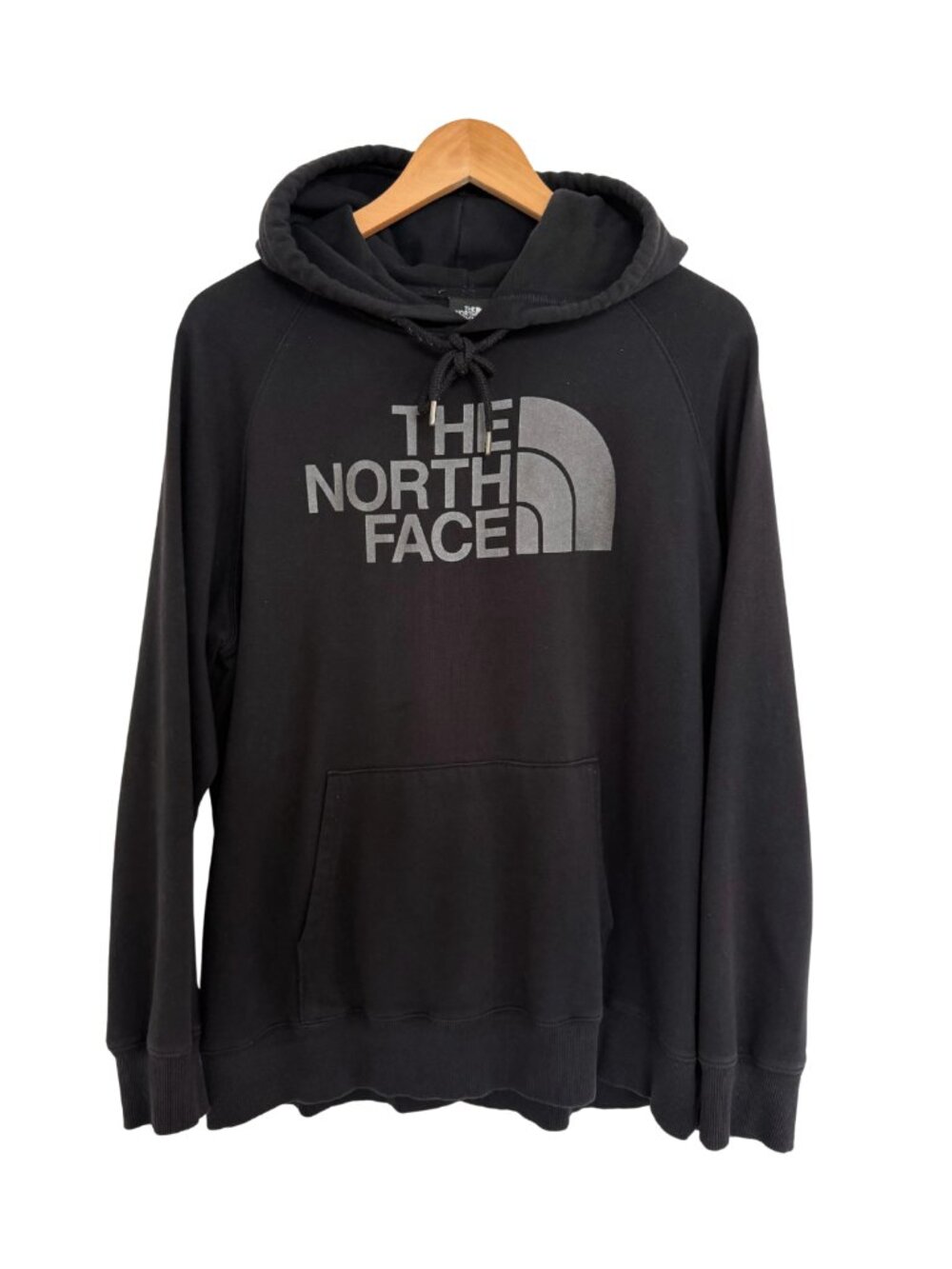 The North Face Hoodie Sweatshirt Women XL Black Gray Half Dome Pullover Grey